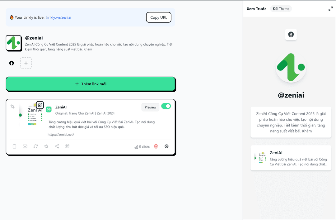 Linkly Customize Preview
